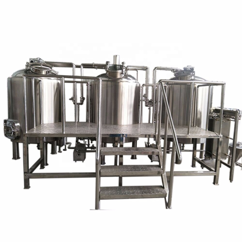 500L brew system brewery equipment 3 vessels beer fermenting turnkey plant for bar  ZXF