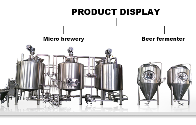 500L brew system brewery equipment 3 vessels beer fermenting turnkey plant for bar  ZXF